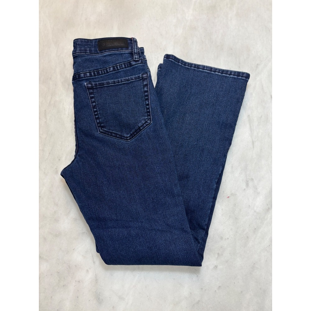 Rock & Roll Denim‎ Womens High Rise Bootcut Jeans Dark Wash Size 29x32